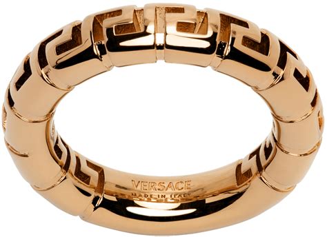 versace gold greek band ring